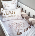Cot Bedding - Beige Sheep Set 01 baby neutral nursery linen set South Africa