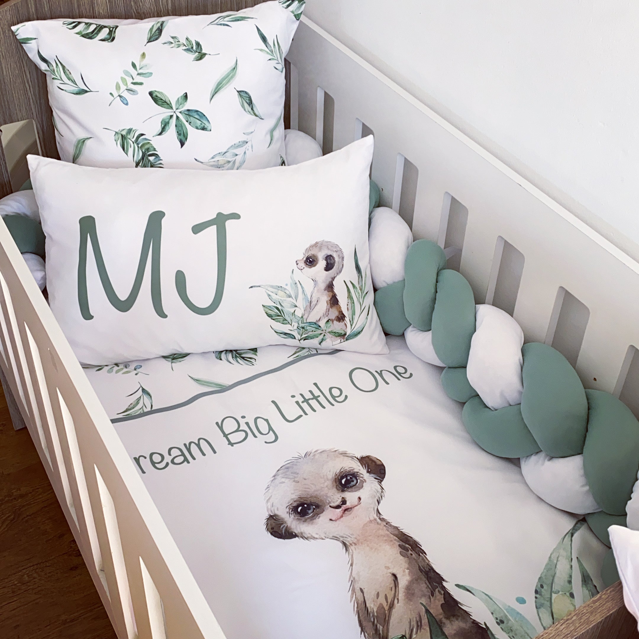 Cot Bedding - Meerkat Set 03 baby neutral nursery linen set South Africa