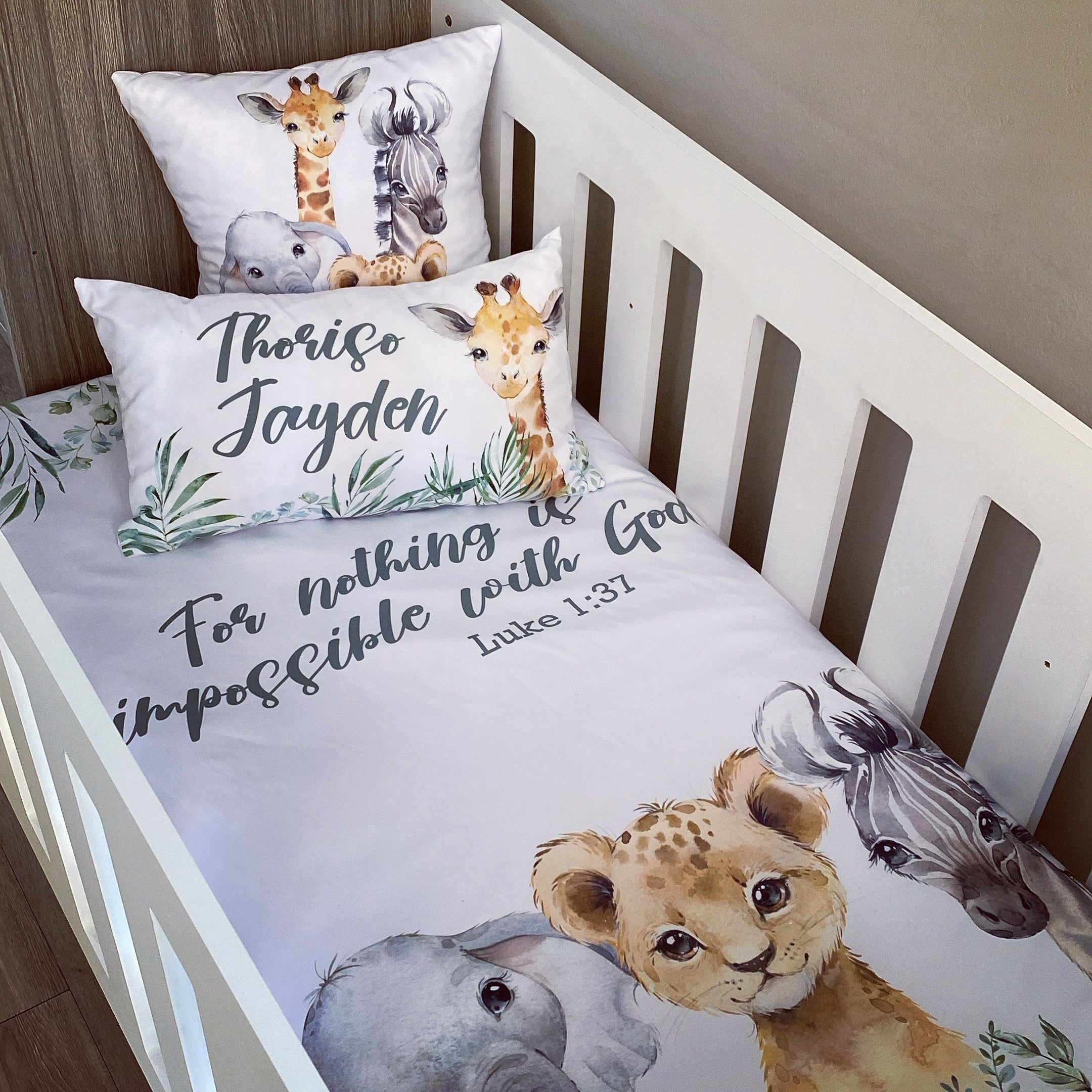 Cot Bedding - Safari Set 29 baby neutral nursery linen set South Africa