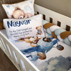 Cot Bedding - Up and Away Bear Set 04 baby boy nursery linen set South Africa