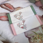 Cot Bedding - Pink Sage Bunny Set 01