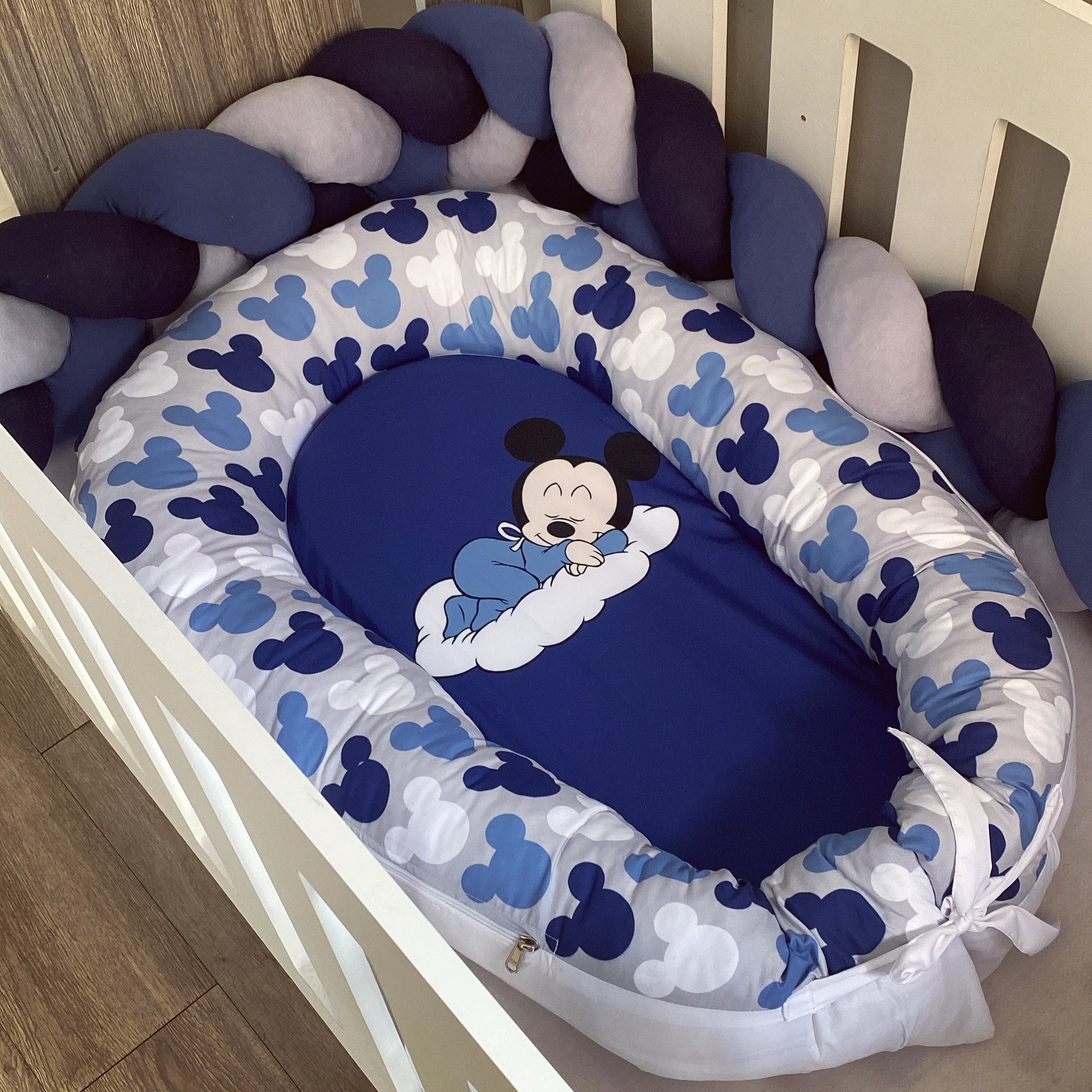Nest - Blue Mickey 01 baby nursery snuggle nests South Africa
