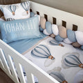 Cot Bedding - Blue Lion Balloon Set 01 baby neutral nursery linen set South Africa