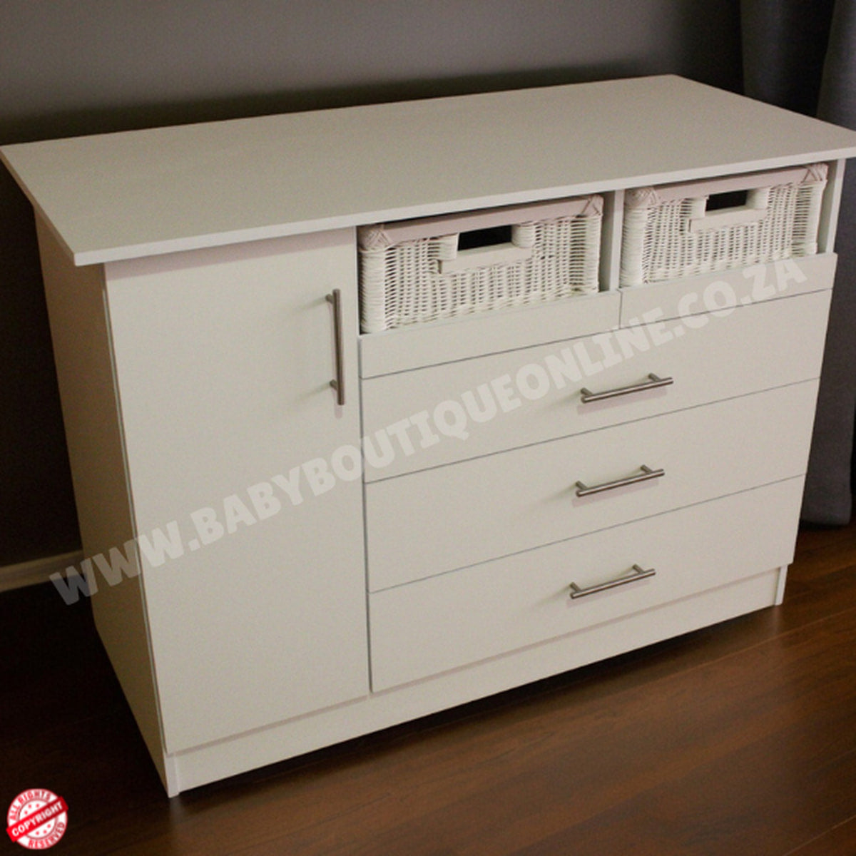 Large Compactum With Split Baskets White B0062