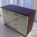 Large Compactum White & Burgundy - B0070