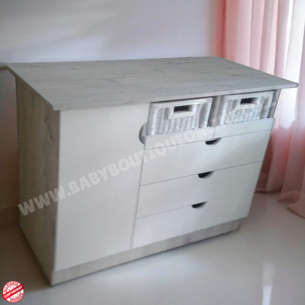 Large Compactum Split Baskets White & Nordic B0216