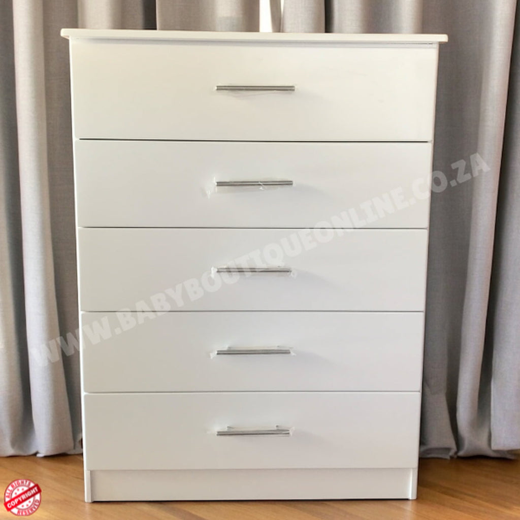 B0247-Chest of Drawers 5 Drawer Supawood MDF -Baby Boutique Online SA1