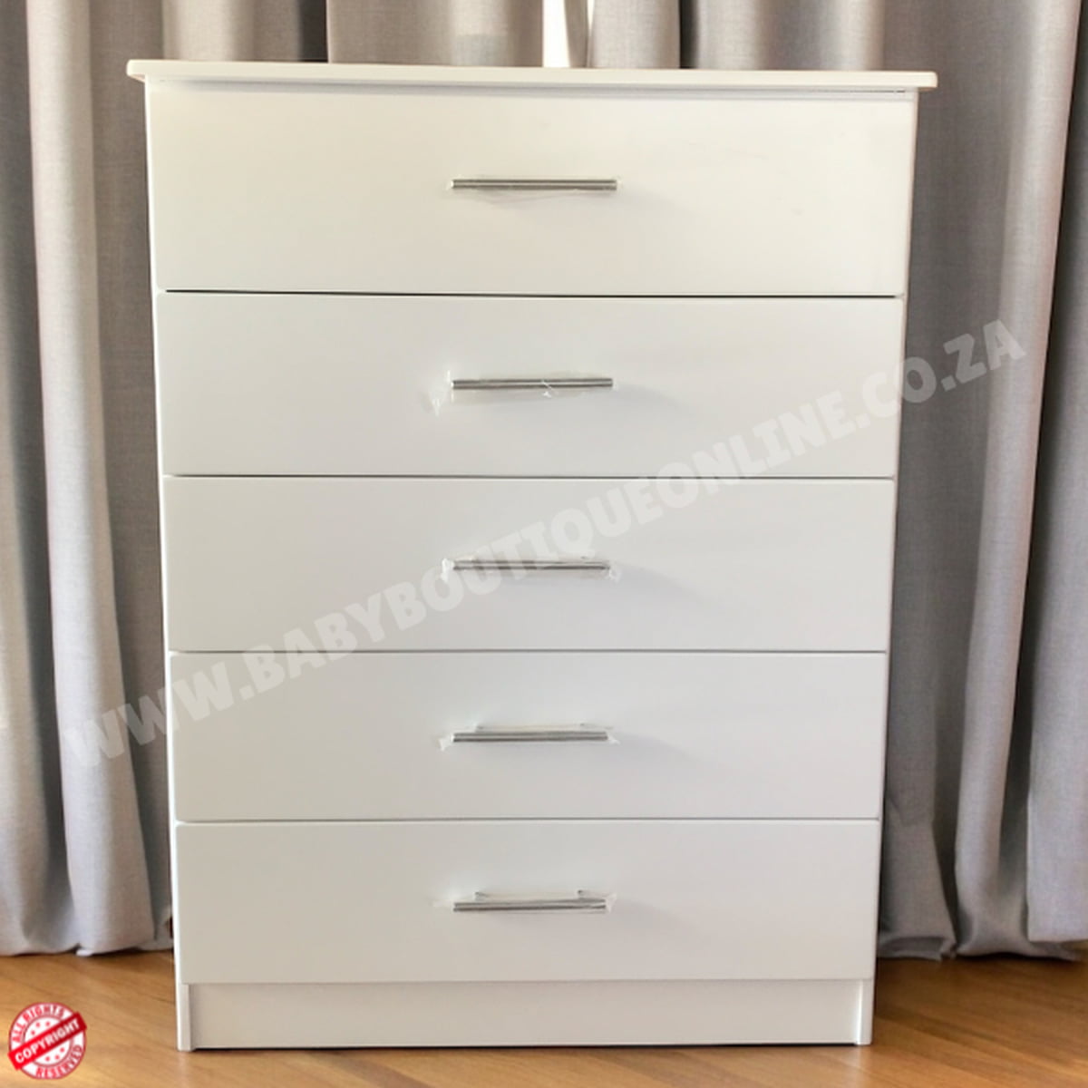 B0247-Chest of Drawers 5 Drawer Supawood MDF -Baby Boutique Online SA1