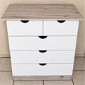 Standard Compactum With Split Top Drawer White & Nordic Ice B0294