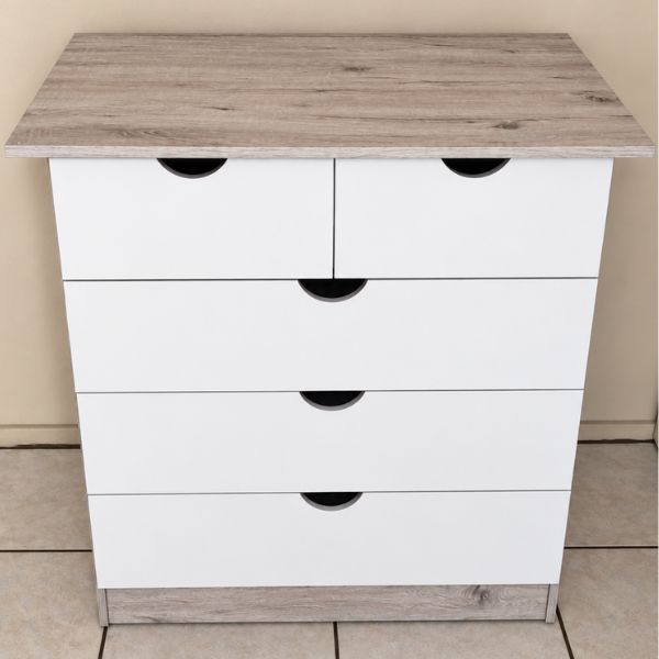 Standard Compactum With Split Top Drawer White & Nordic Ice B0294