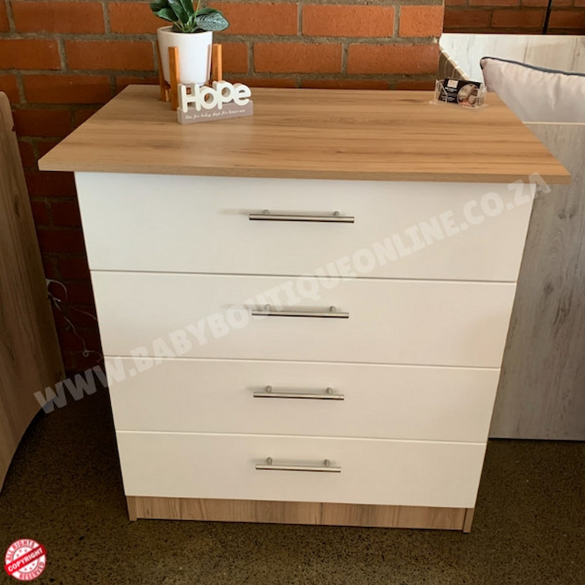 B0418-StandardCompactum-4Drawer-WhiteMDFandSahara-BabyBoutiqueOnlineSouthAfrica01