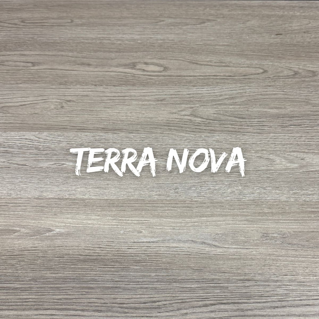 BabyBedroominaBox5-in-1Cot Wooden surface with 'Terra Nova' text in white