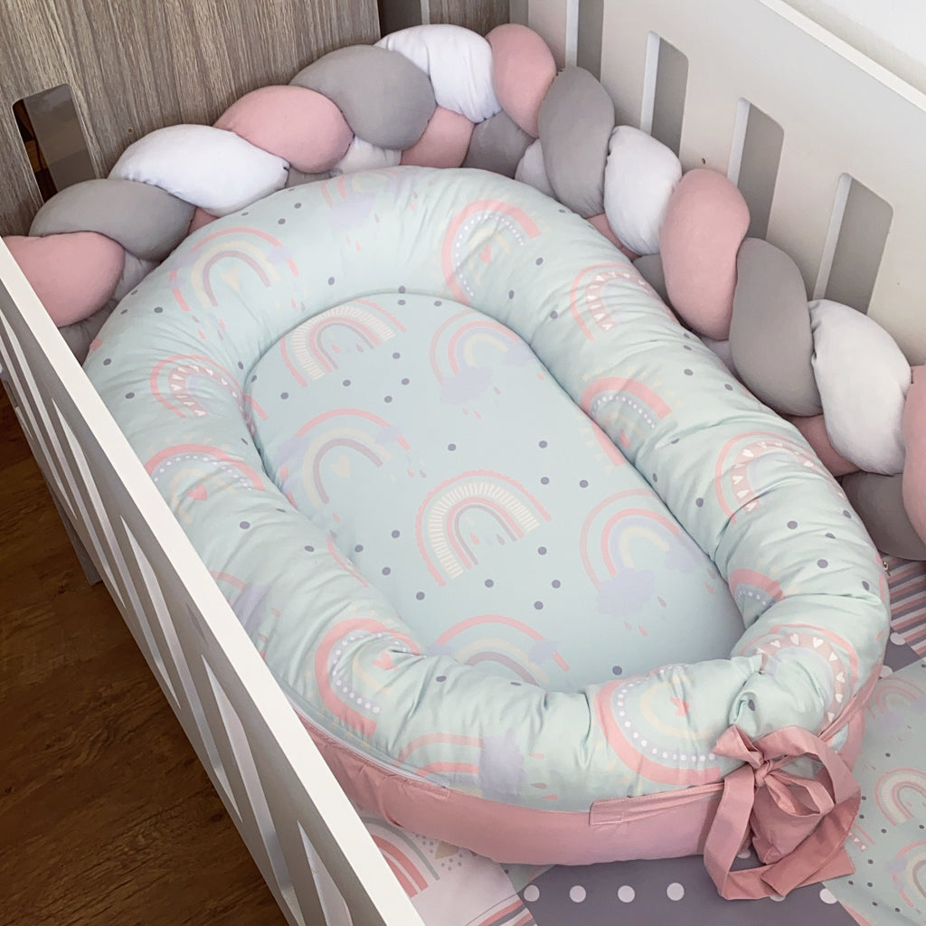 Cot Bedding - Pink Rainbow Set 06