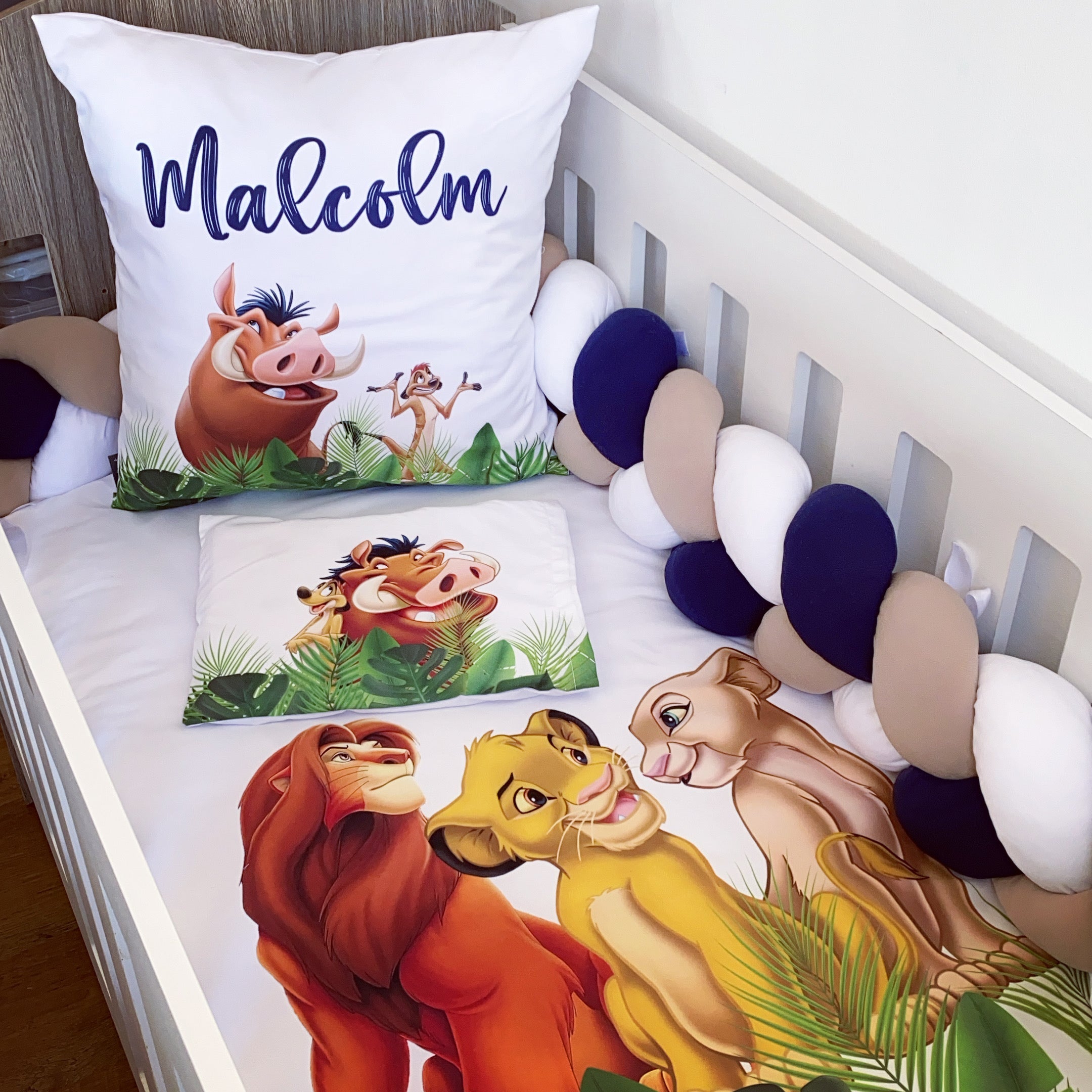 Cot Bedding - Stone Lion King Set 01 baby neutral nursery linen set South Africa