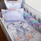 Cot Bedding - Pink Elephant Set 34
