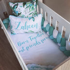 Cot Bedding - Tropical Leaves Set baby boy nursery linen set South Africa