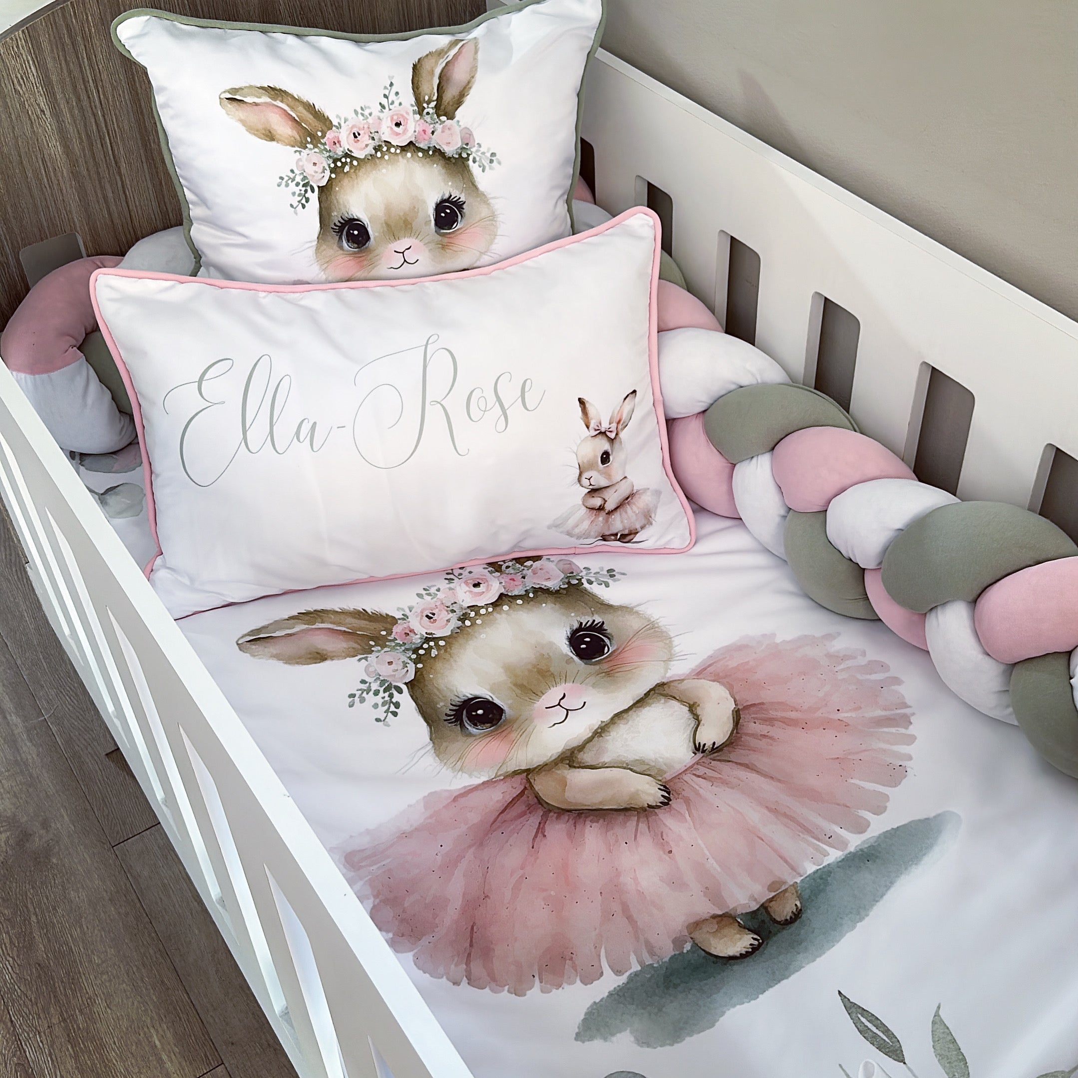 Cot Bedding - Pink Bunny Set 13