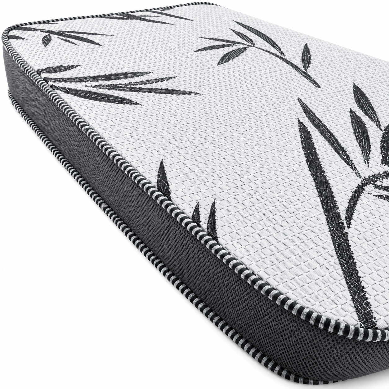 Bamboo Grey Mattress with Grey Border HT2312 - 132cm x 66cm