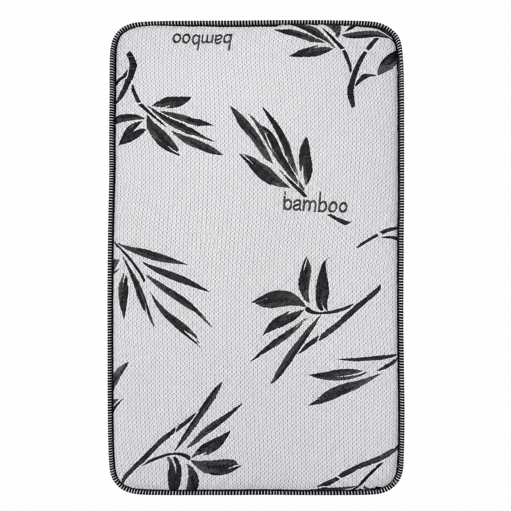 Bamboo Grey Mattress with Grey Border HT2312 - 132cm x 66cm
