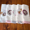 Burpcloths - Pink Safari 02 baby burp cloths South Africa