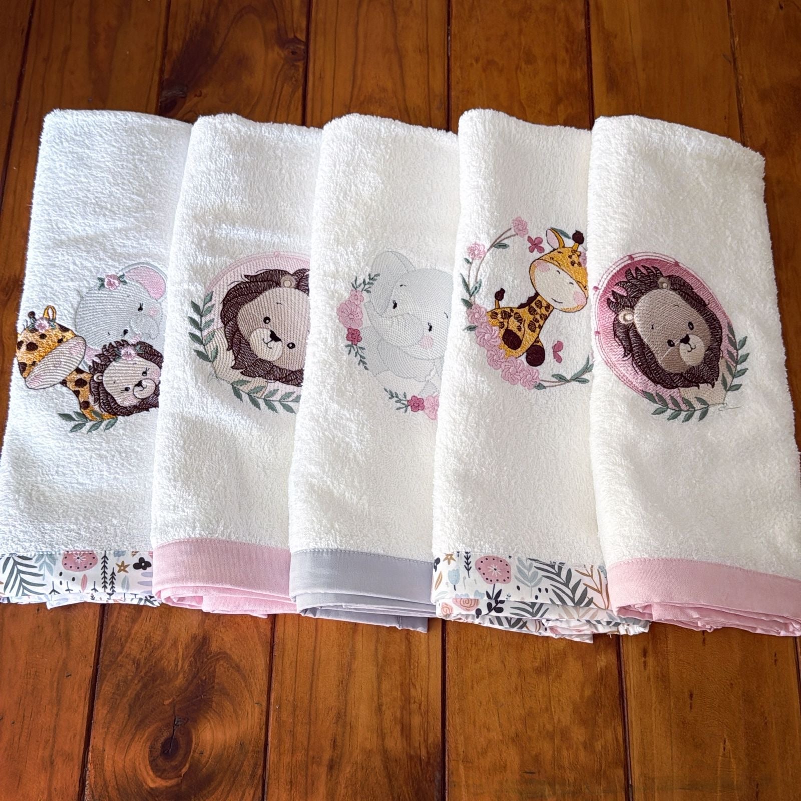 Burpcloths - Pink Safari 02 baby burp cloths South Africa