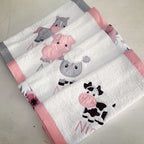 Burpcloths - Pink Farm 03 baby burp cloths South Africa