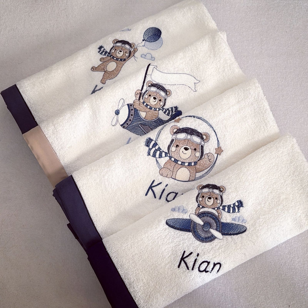 Burpcloths - Up and Away Bear 01 baby burp cloths South Africa