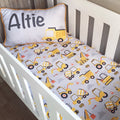 Cot Bedding - Yellow Construction Set 01 baby boy nursery linen set South Africa