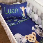 Cot Bedding - Navy Safari Set 01 baby boy nursery linen set South Africa