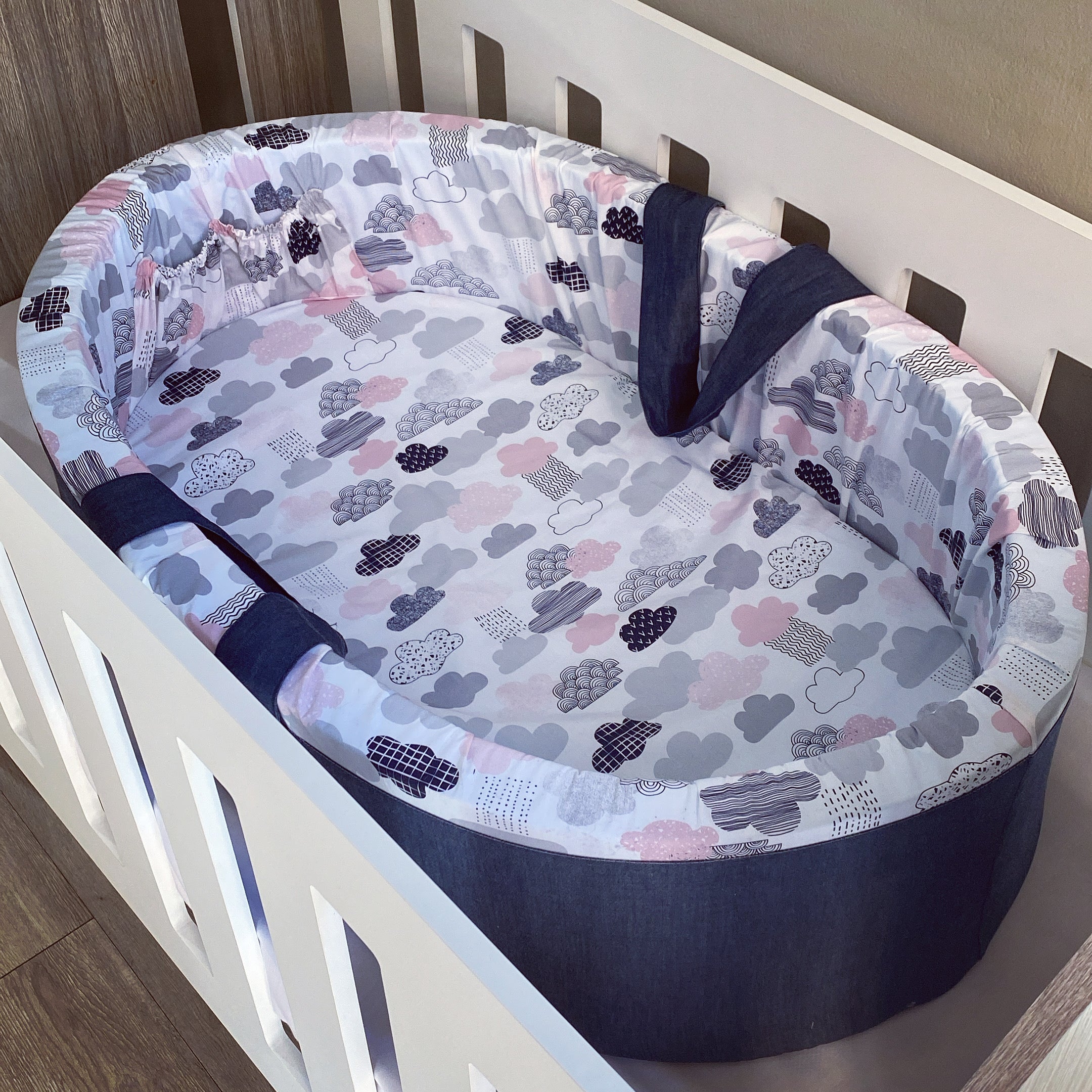 Carry Cot - Pink Clounds 01 baby carry cots South Africa