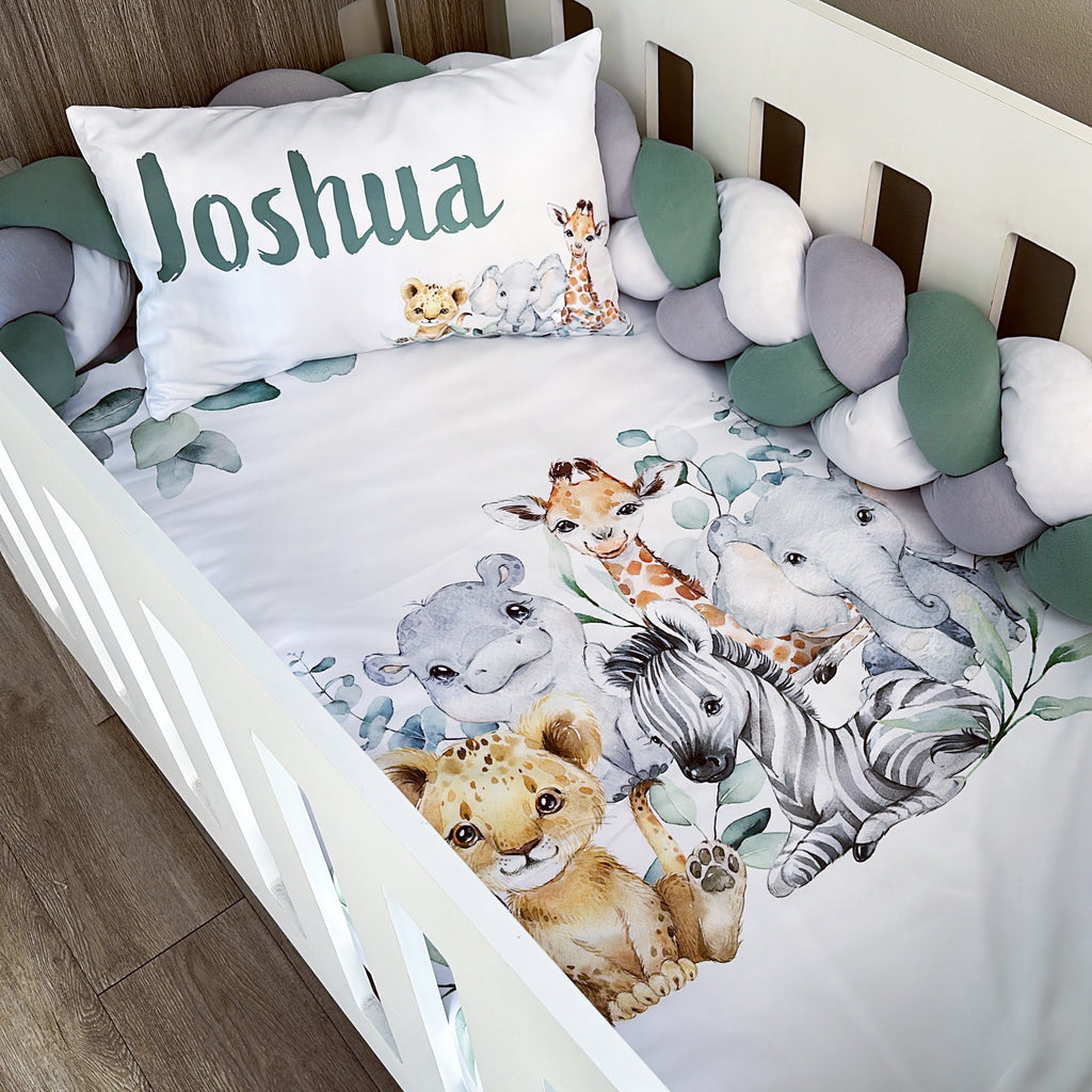 Cot Bedding - Safari Set 18 baby neutral nursery linen set South Africa