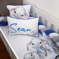 Cot Bedding - Blue Elephant Set 13 baby neutral nursery linen set South Africa