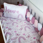 Cot Bedding - Pink Rainbow Set 09