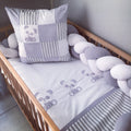 Cot Bedding - Grey Panda Set 01 baby neutral nursery linen set South Africa
