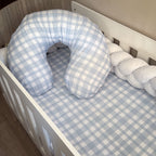 Cot Bedding - Blue Check Set 02 baby neutral nursery linen set South Africa