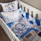 Cot Bedding - Blue Elephant Set 16