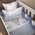 Cot Bedding - Blue Hot Air Balloon Set 03