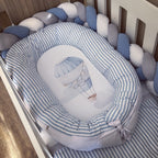 Cot Bedding - Blue Hot Air Balloon Set 03 Nest