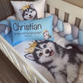 Cot Bedding - Blue Husky Set 01