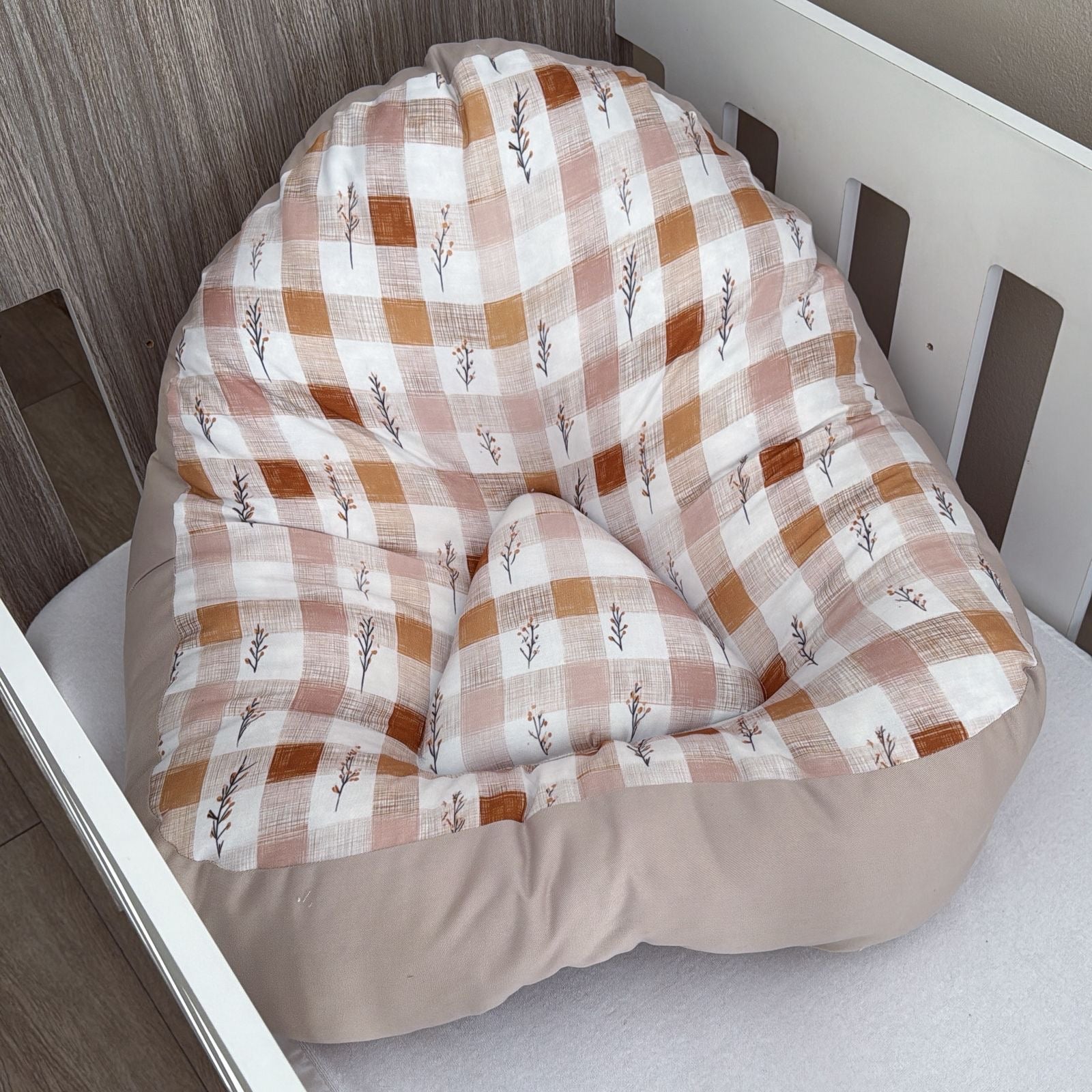 Cot Bedding - Check Flower Set 03