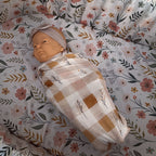 Cot Bedding - Check Flower Set 03