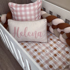 Cot Bedding - Check Flower Set 03