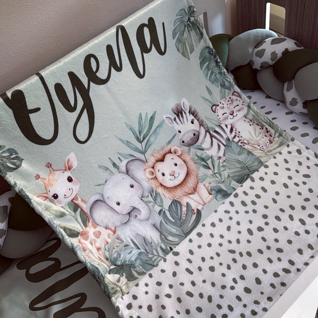Cot Bedding - Green Safari Set 13.2