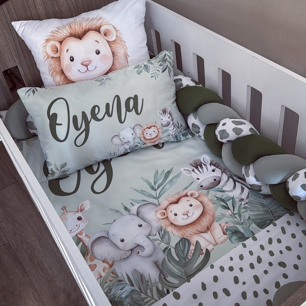 Cot Bedding - Green Safari Set 13