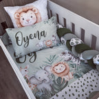Cot Bedding - Green Safari Set 13