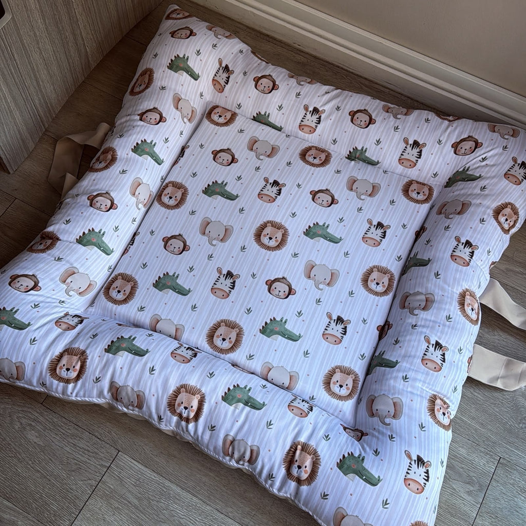 Cot Bedding - Green Safari Set 13 Doughnut