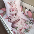 Cot Bedding - Hippo Set 03