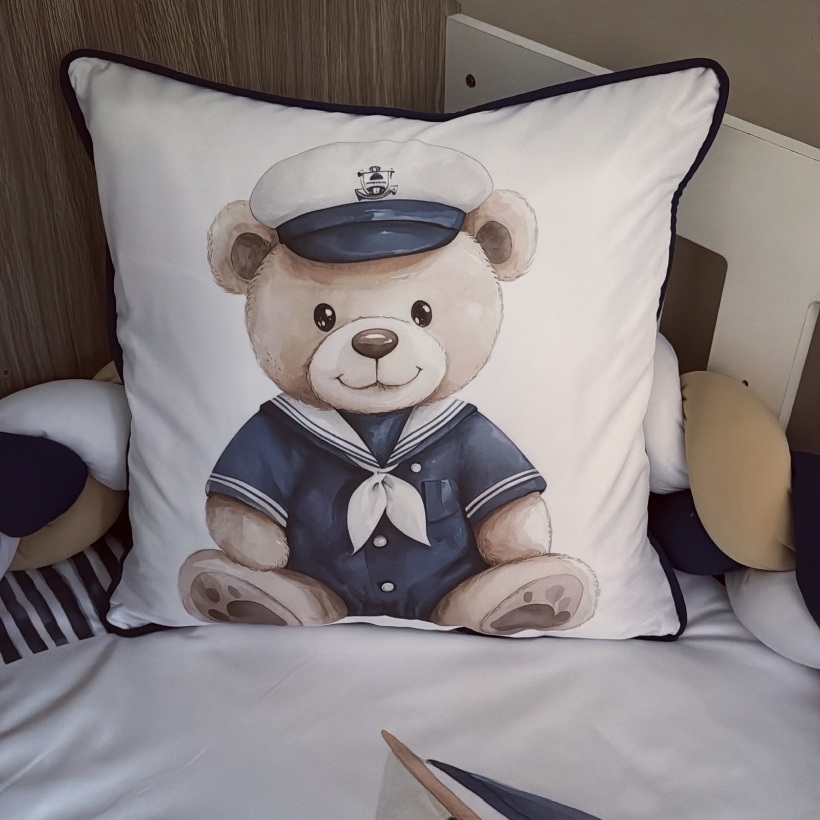 Cot Bedding - Navy Sailor Bear Set 01.1