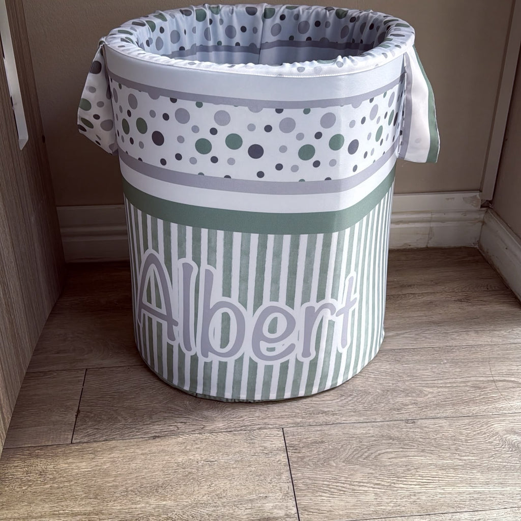Cot Bedding - On the Farm Sage Set 03 basket