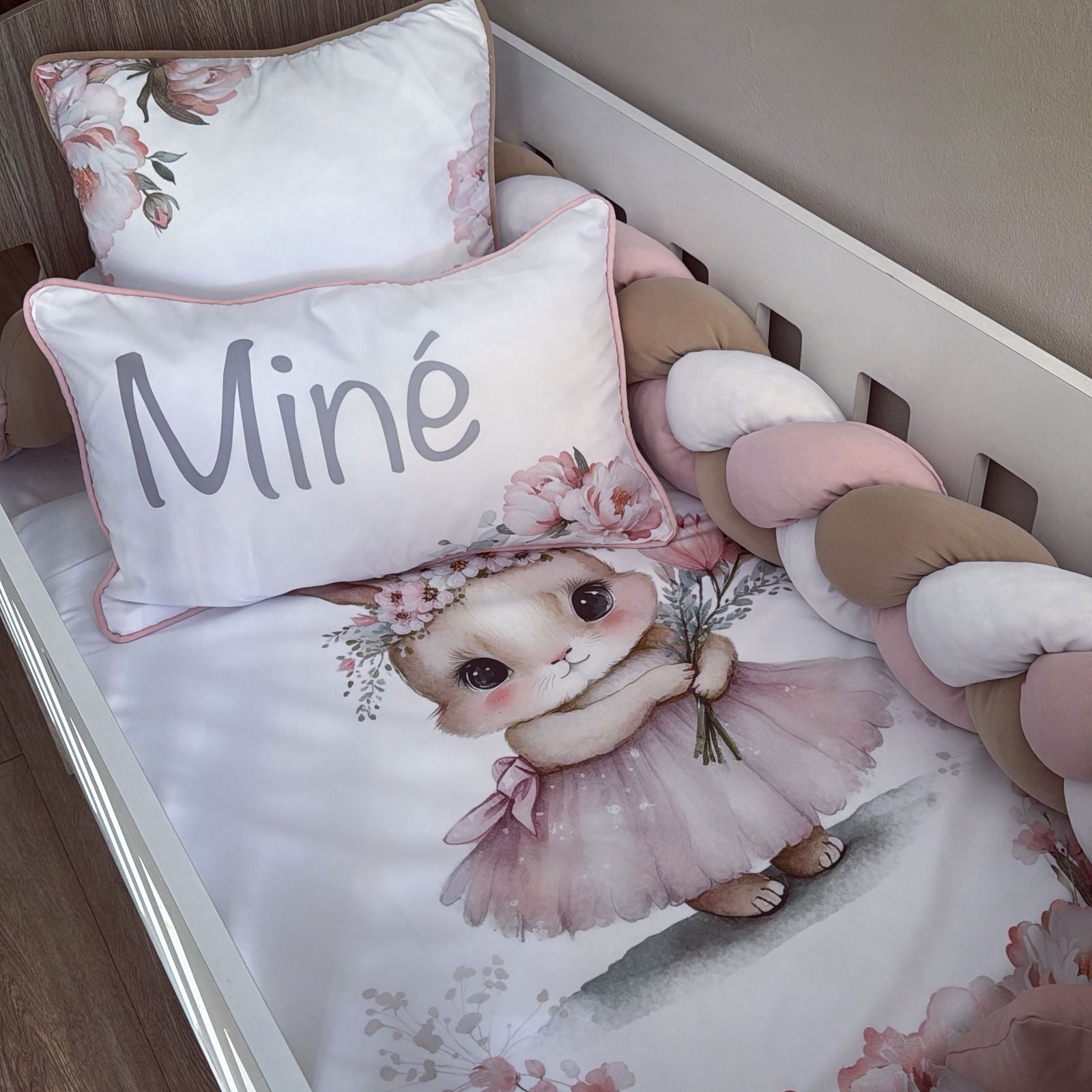 Cot Bedding - Pink Bunny Set 20